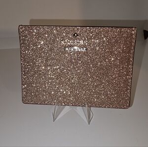 Kate Spade Glittery Pink Cardholder With Storybook Linning EUC